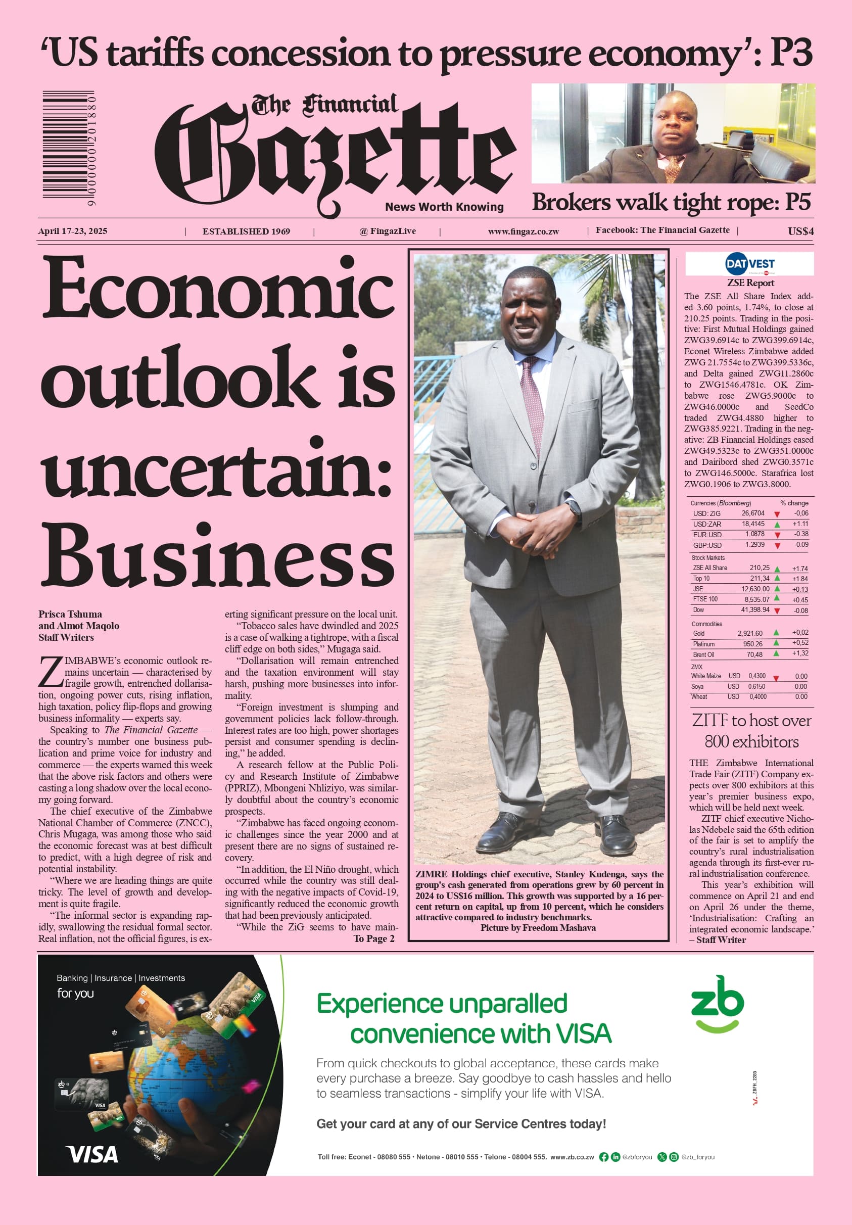 Thursday 17 April, 2025