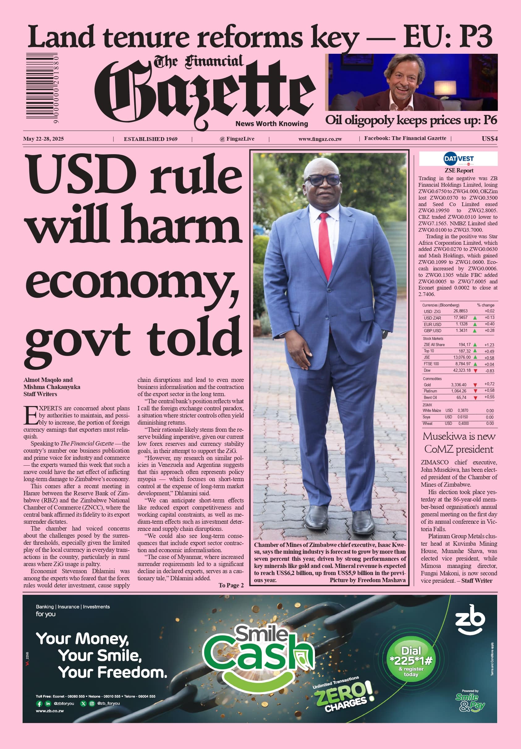 Thursday 22 May 2025