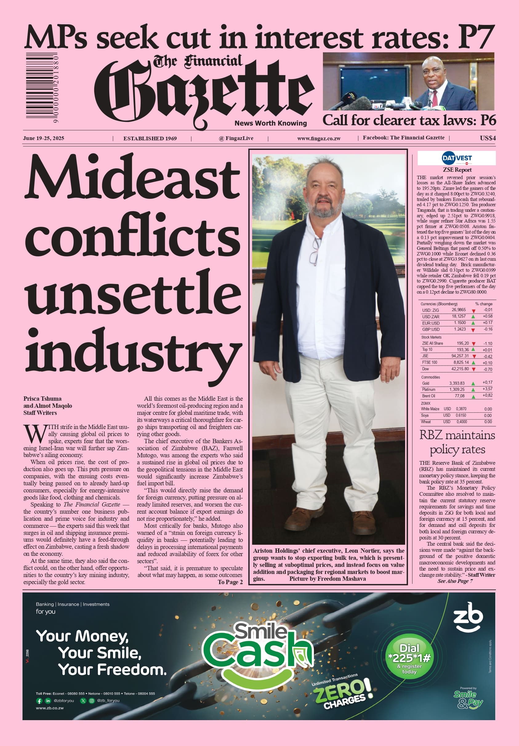 Thursday 19 June 2025