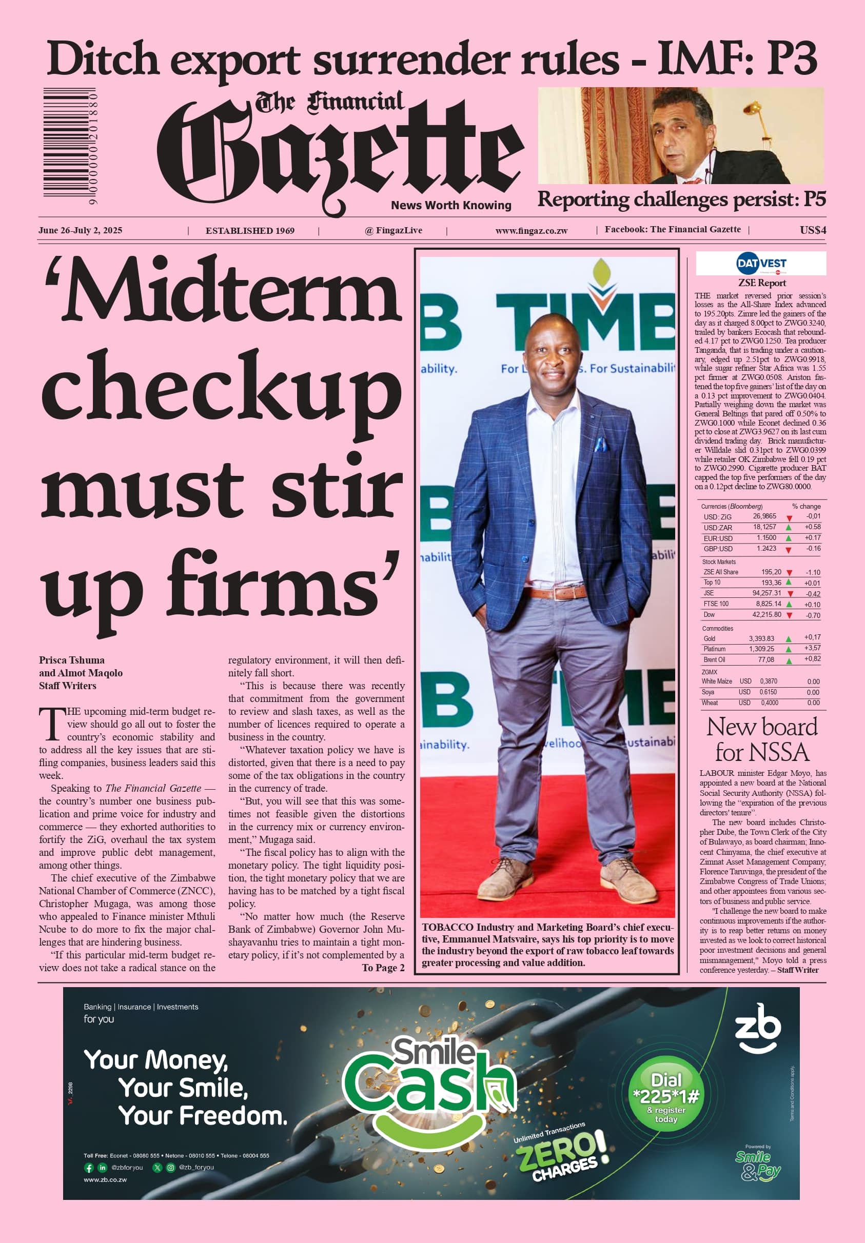 Thursday 26 June 2025